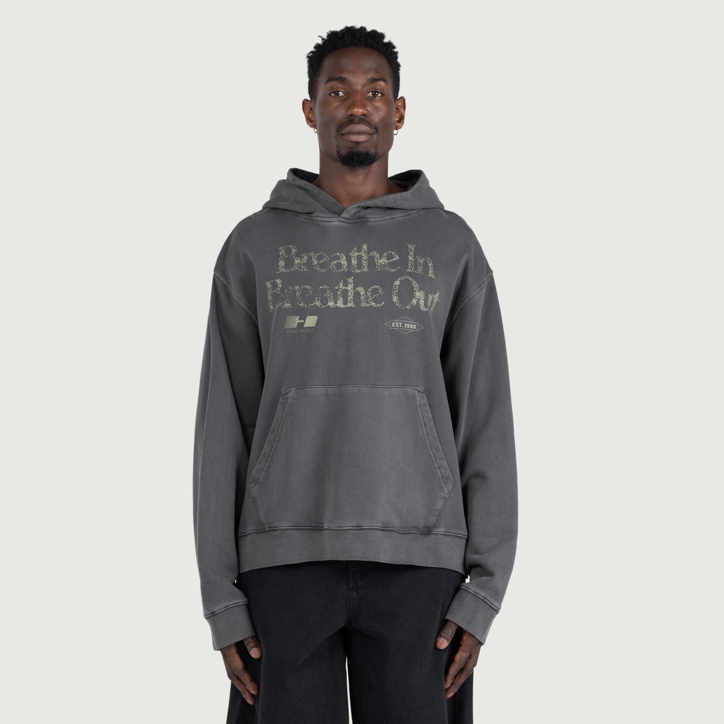 Breathe In Breathe Out Hoodie - Black