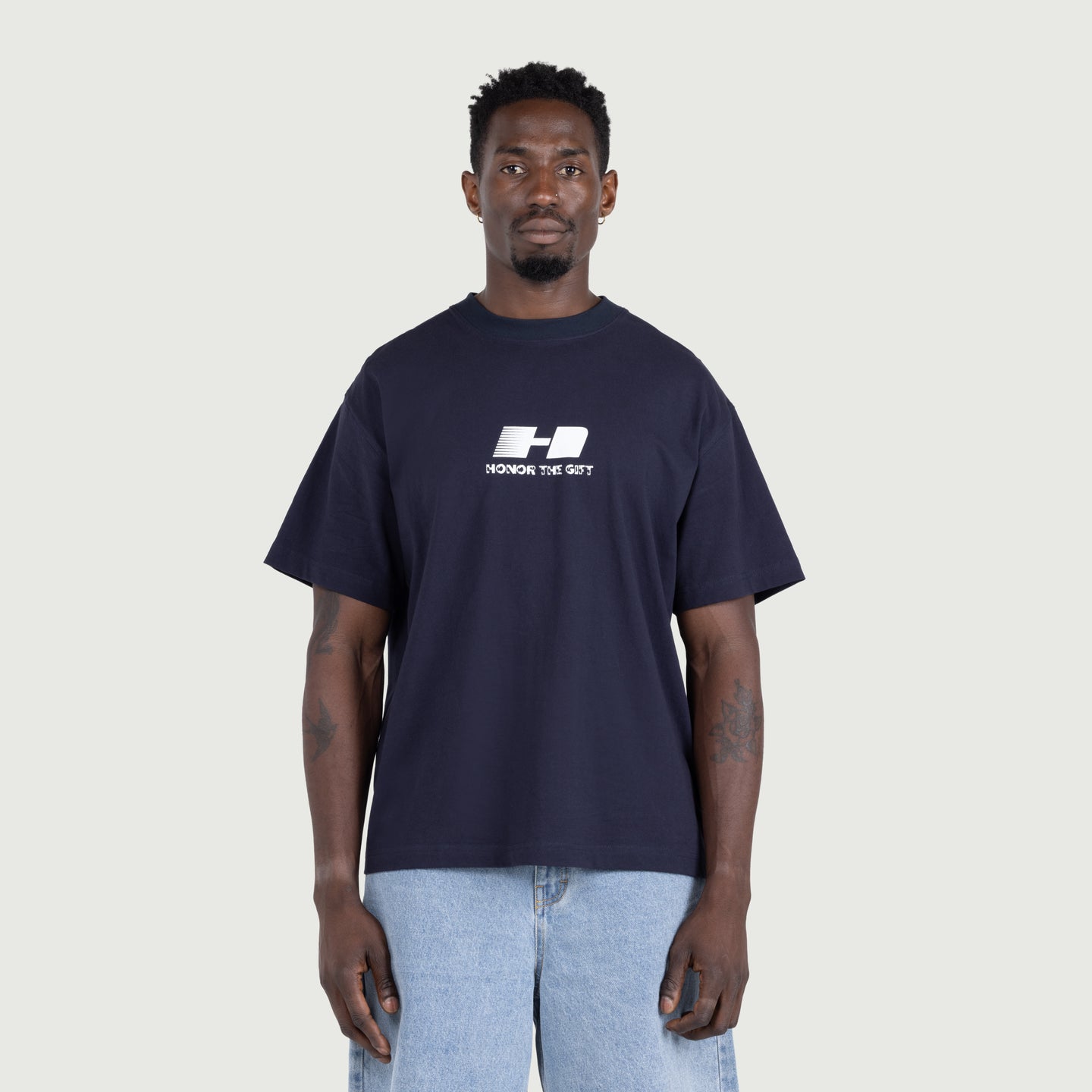 H Logo Tee - Navy
