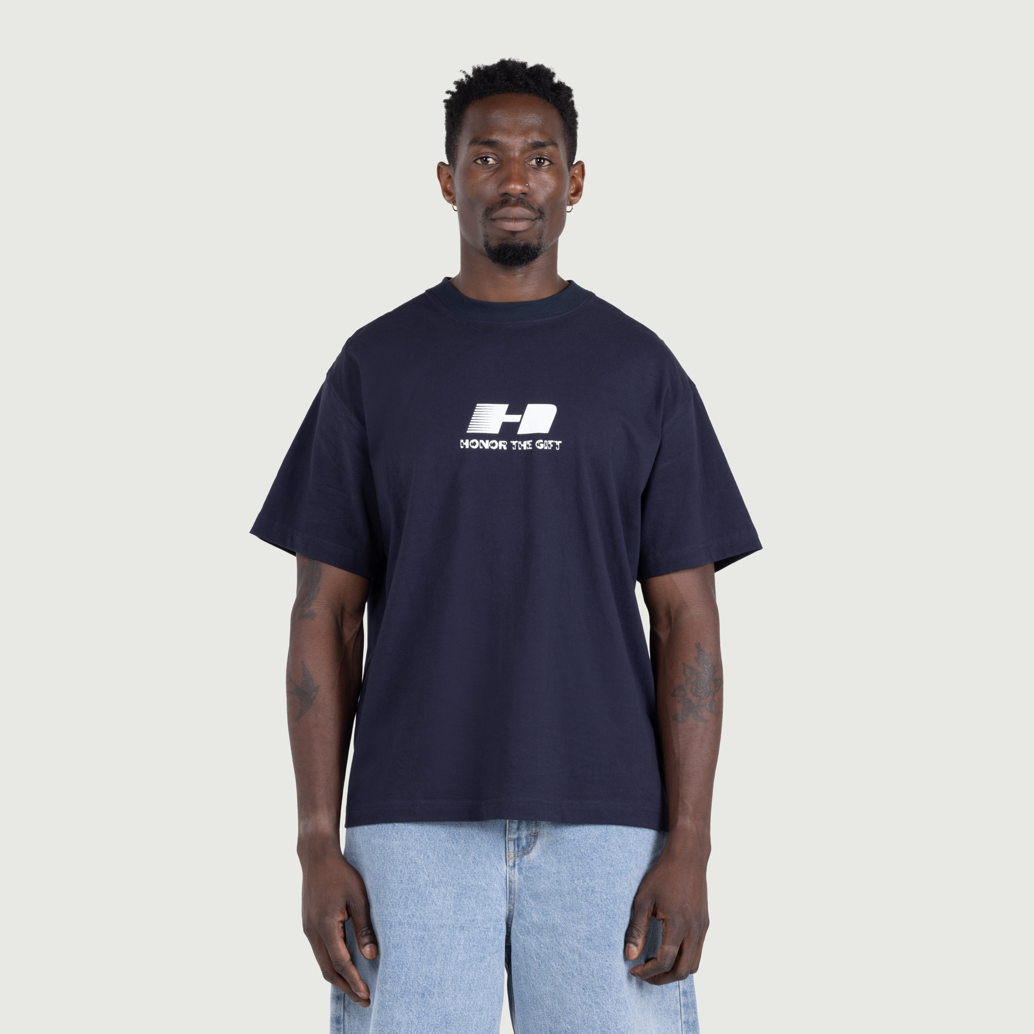 H Logo Tee - Navy