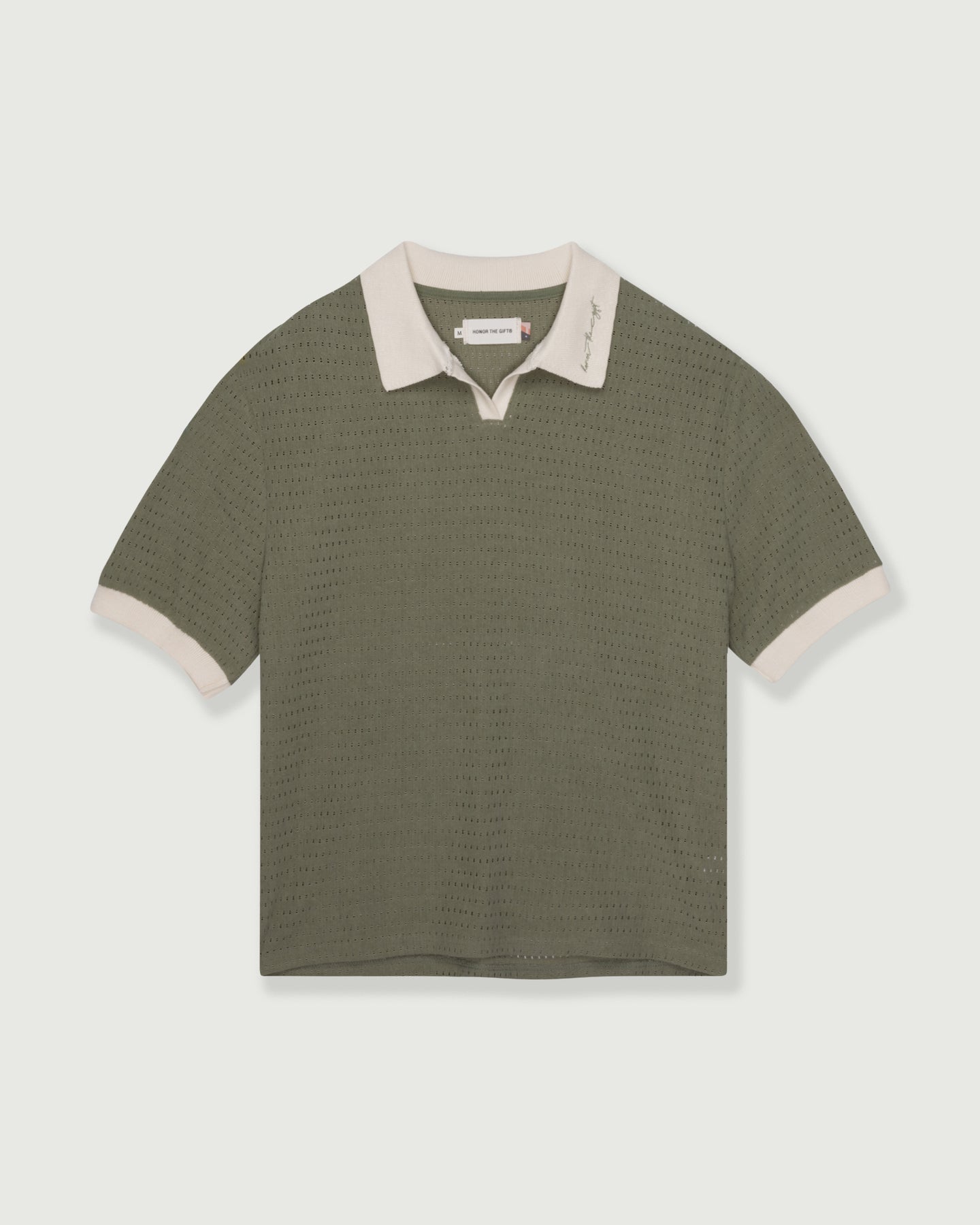 Pique Colorblock Polo - Sage