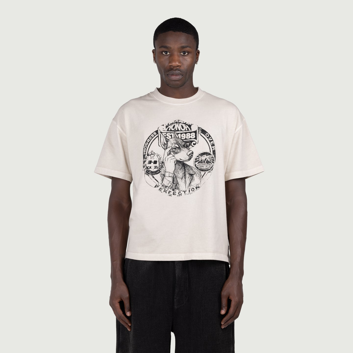 Progress Over Perfection Tee - Bone