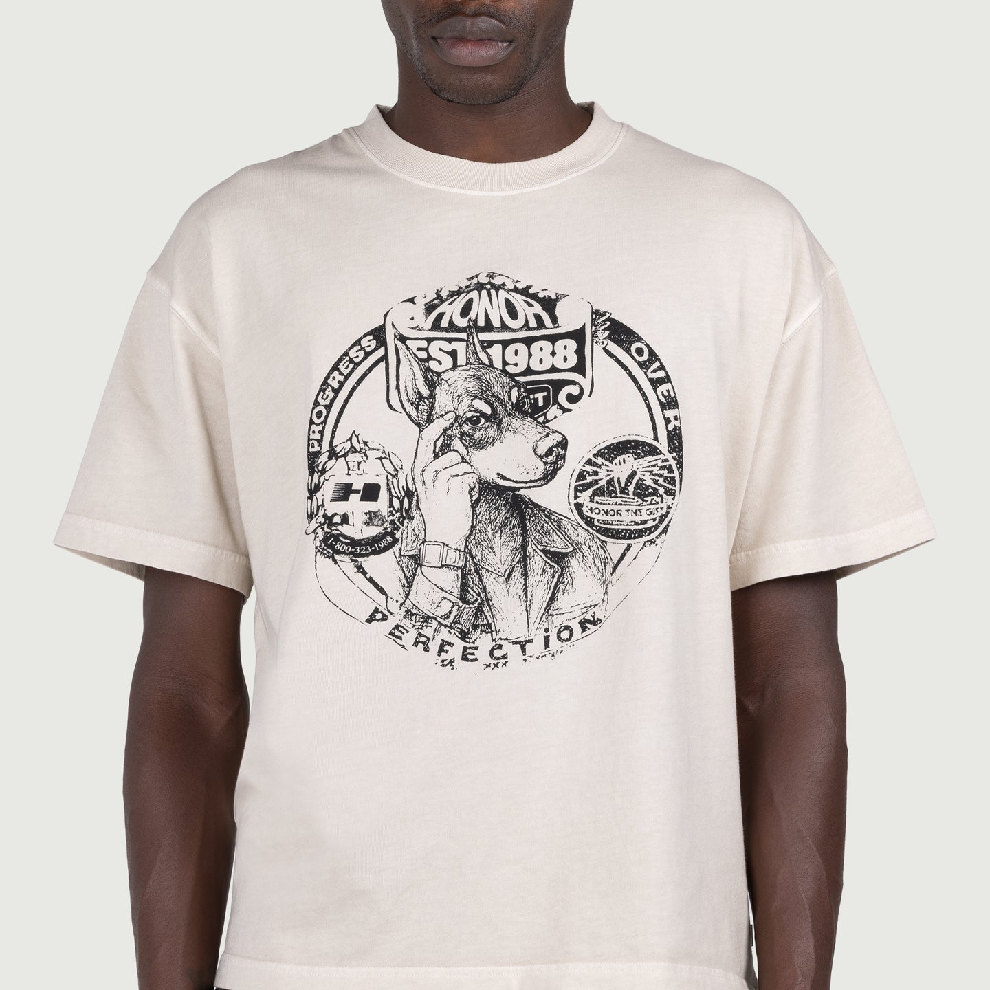 Progress Over Perfection Tee - Bone