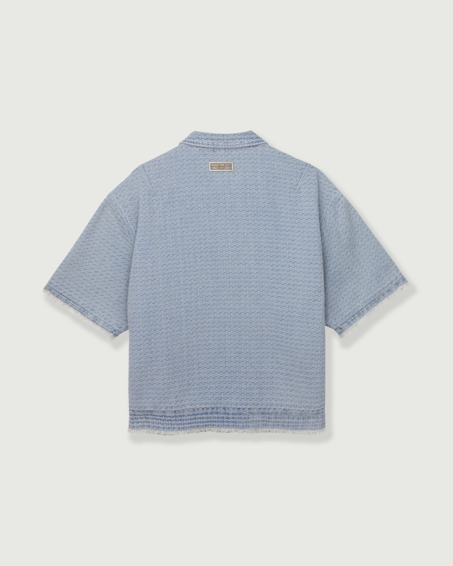 Vintage Indigo Zip Front Short Sleeve - Light Indigo