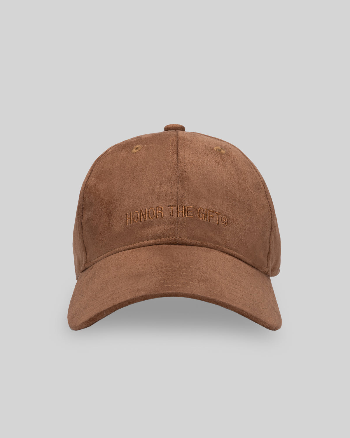 Suede Strapback Hat - Brown