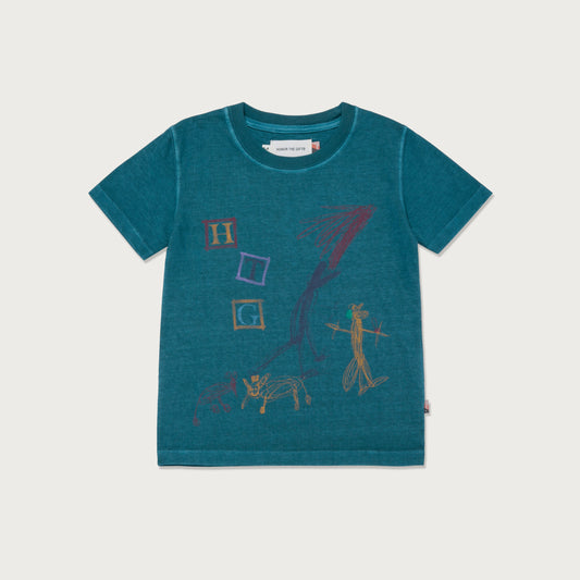 Kids T-Rex T-Shirt - Teal