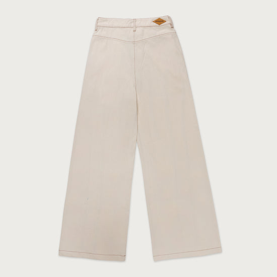 Tailored Curved Pant - Cream