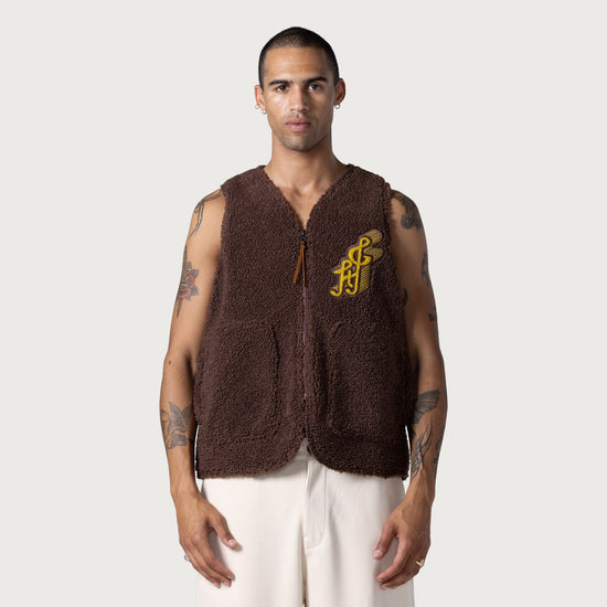 Teddy Notes Vest - Brown