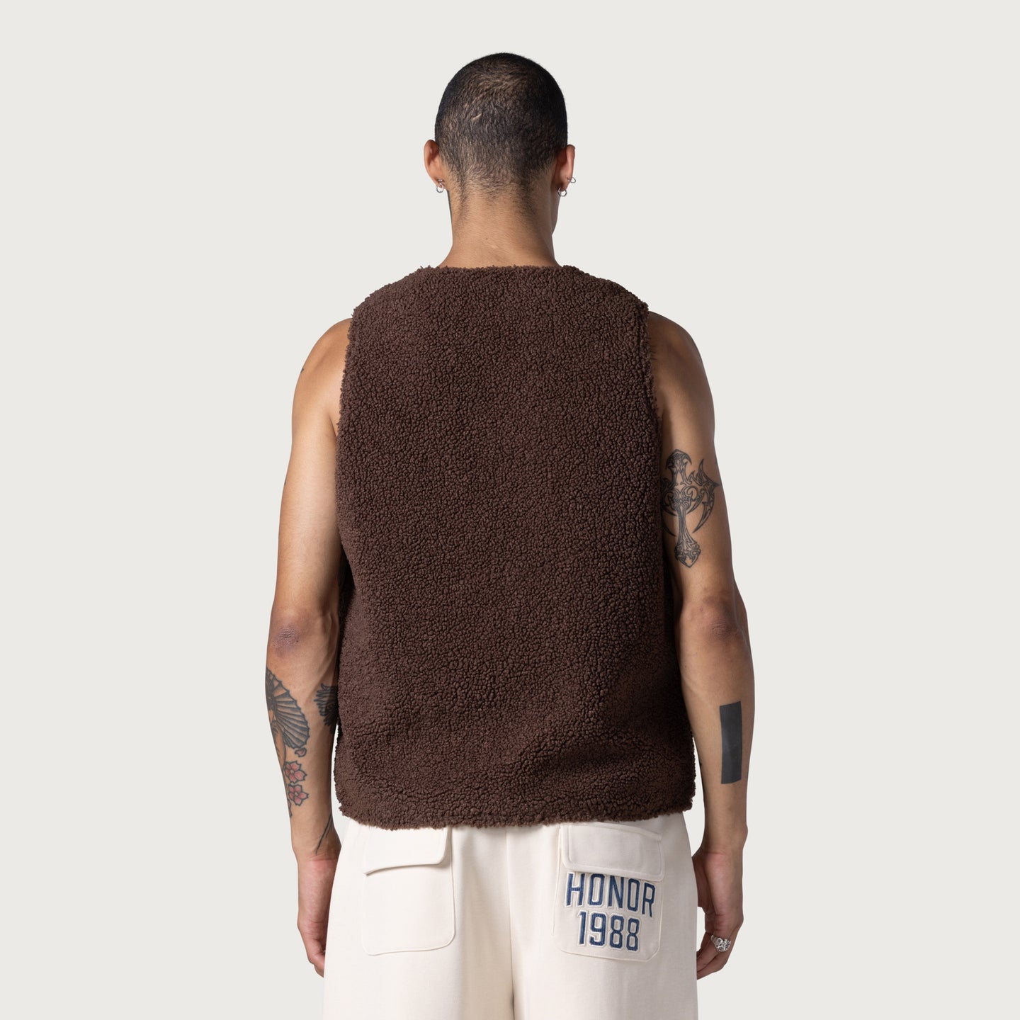 Teddy Notes Vest - Brown