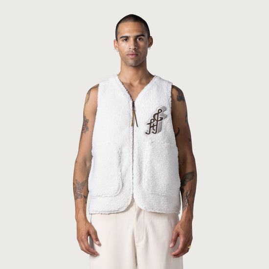 Teddy Notes Vest - Cream