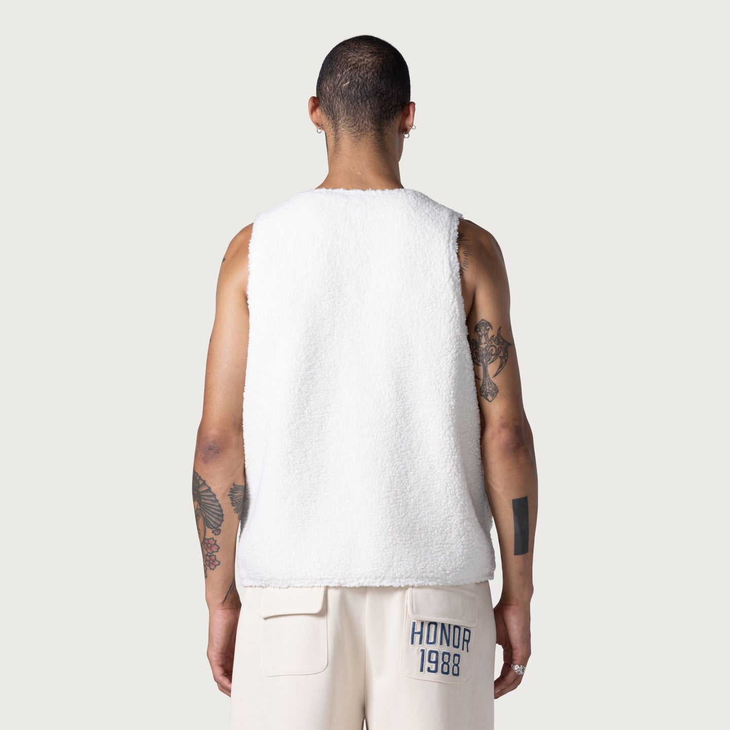 Teddy Notes Vest - Cream