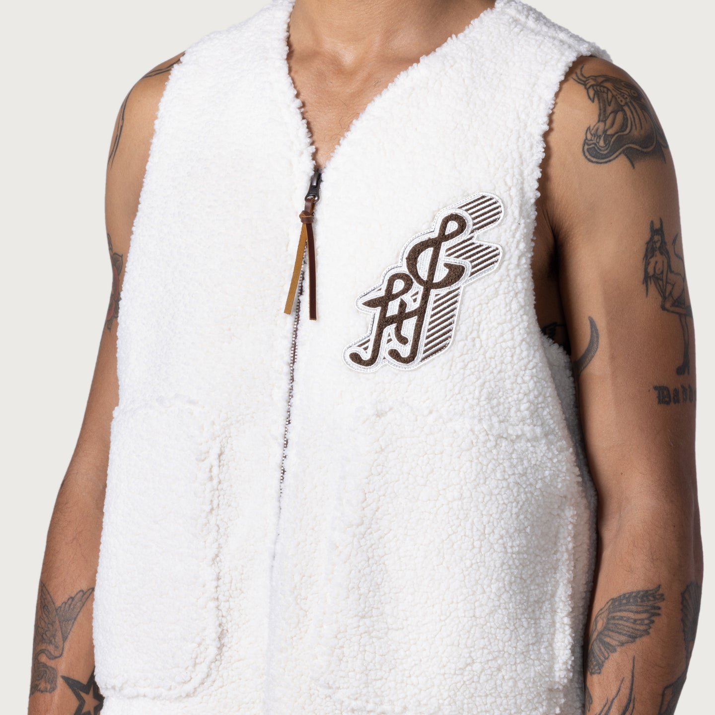 Teddy Notes Vest - Cream