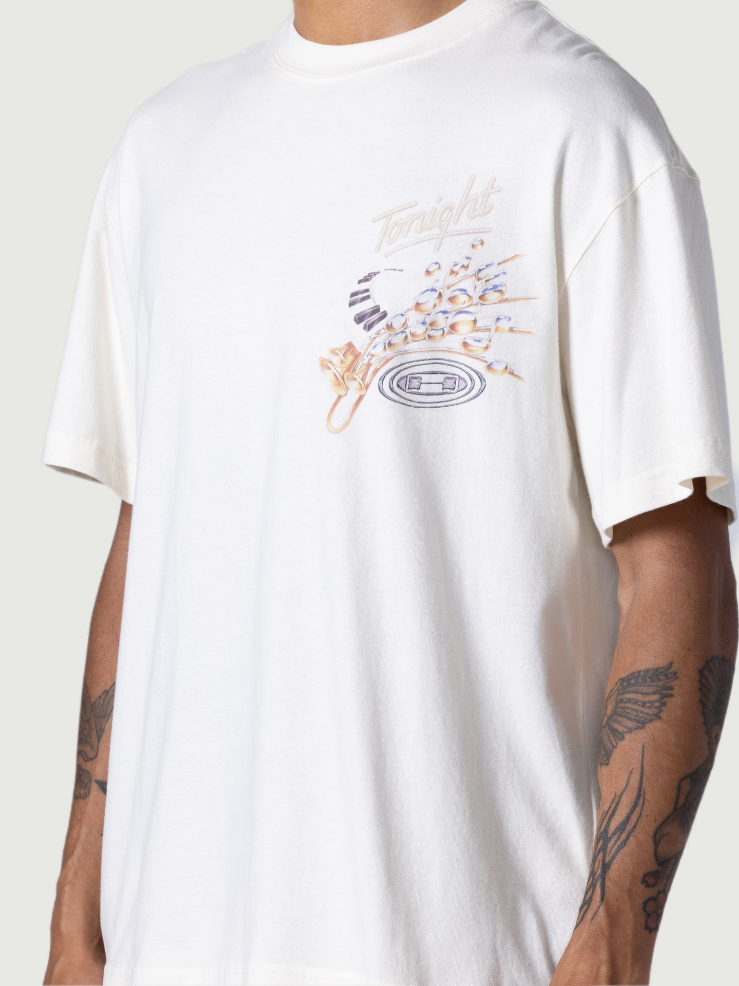 Tonights Music Tee - Cream