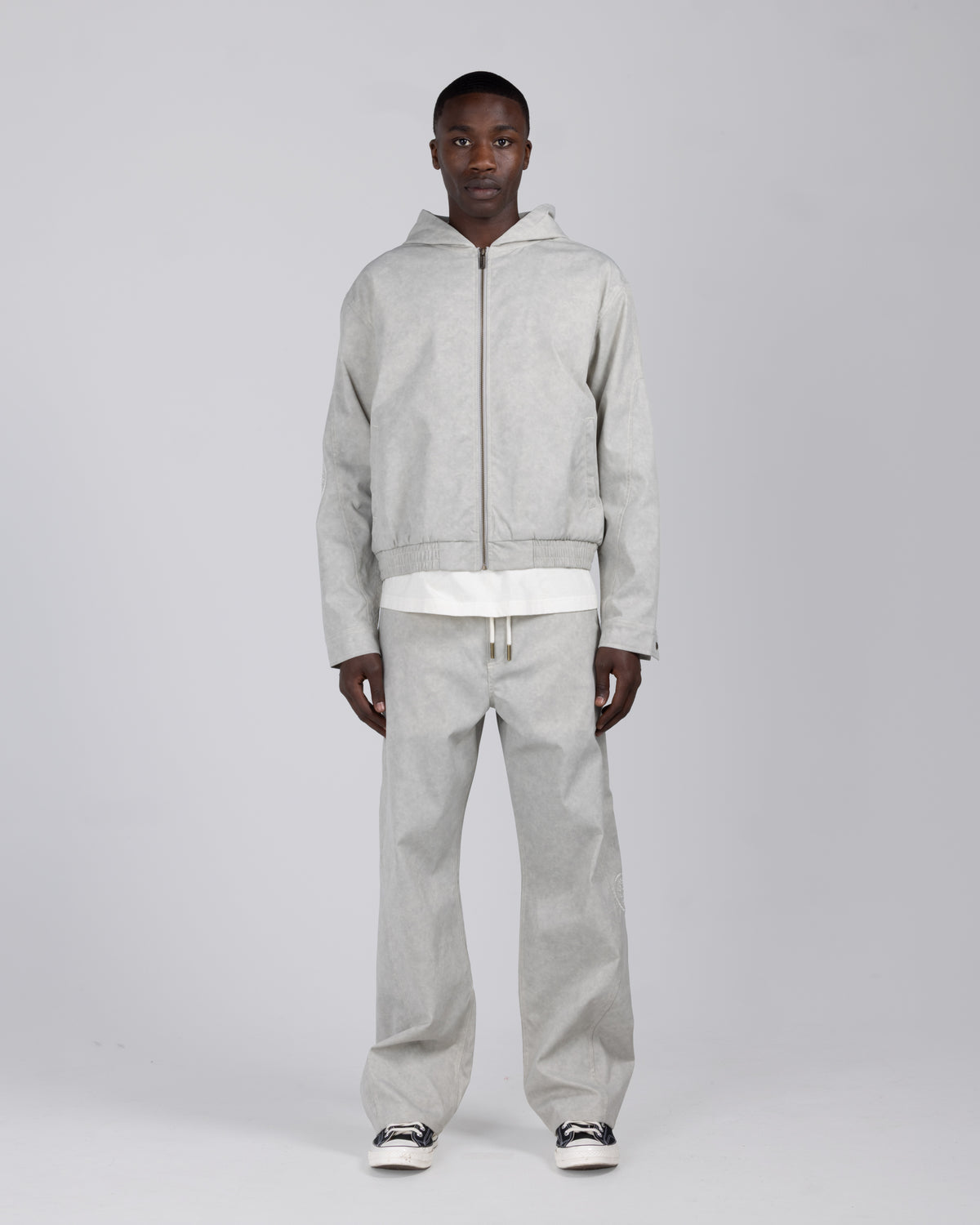 Twill Hooded Jacket - Stone