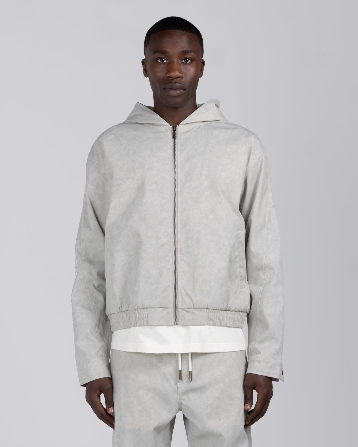 Twill Hooded Jacket - Stone
