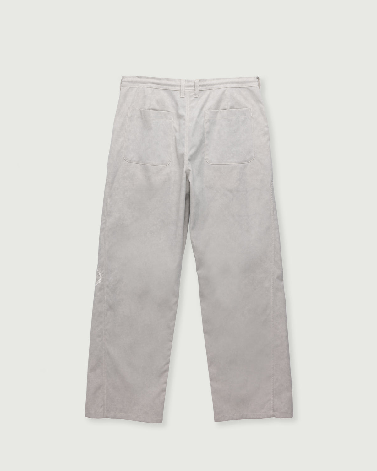 Twill Embroidered Pant - Stone