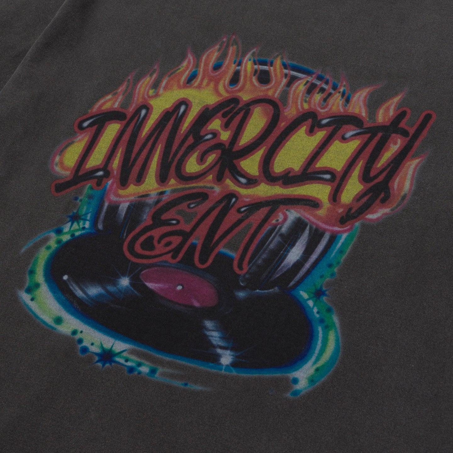 Vinyl Airbrush T-Shirt - Black