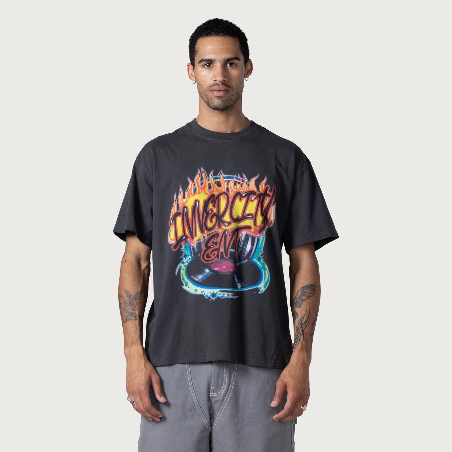 Vinyl Airbrush T-Shirt - Black