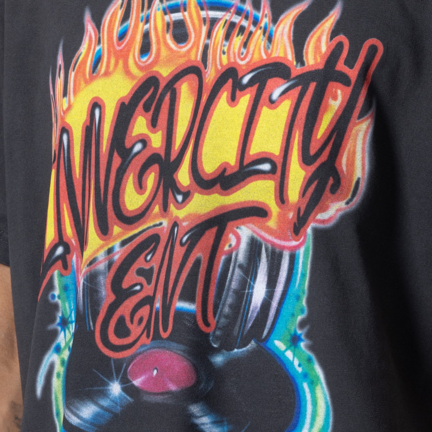 Vinyl Airbrush T-Shirt - Black