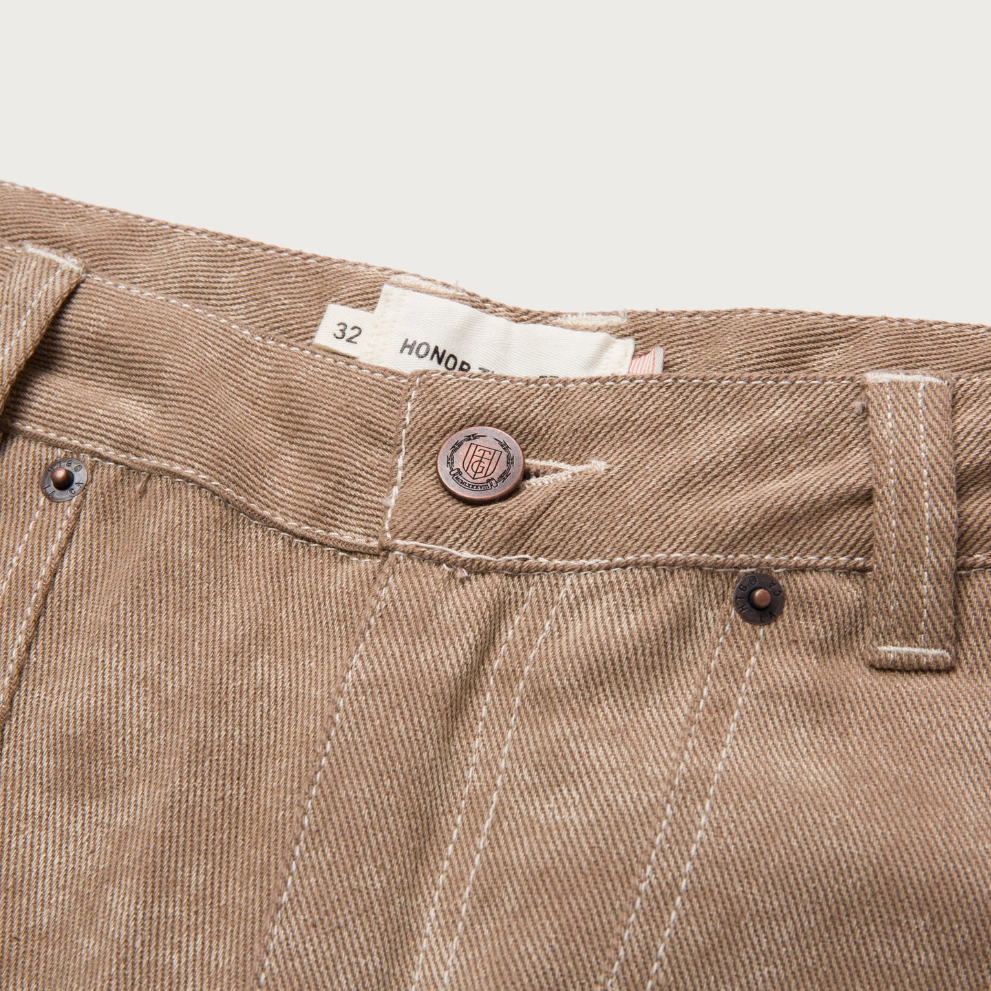 Washed Carpenter Ankle Pant - Tan