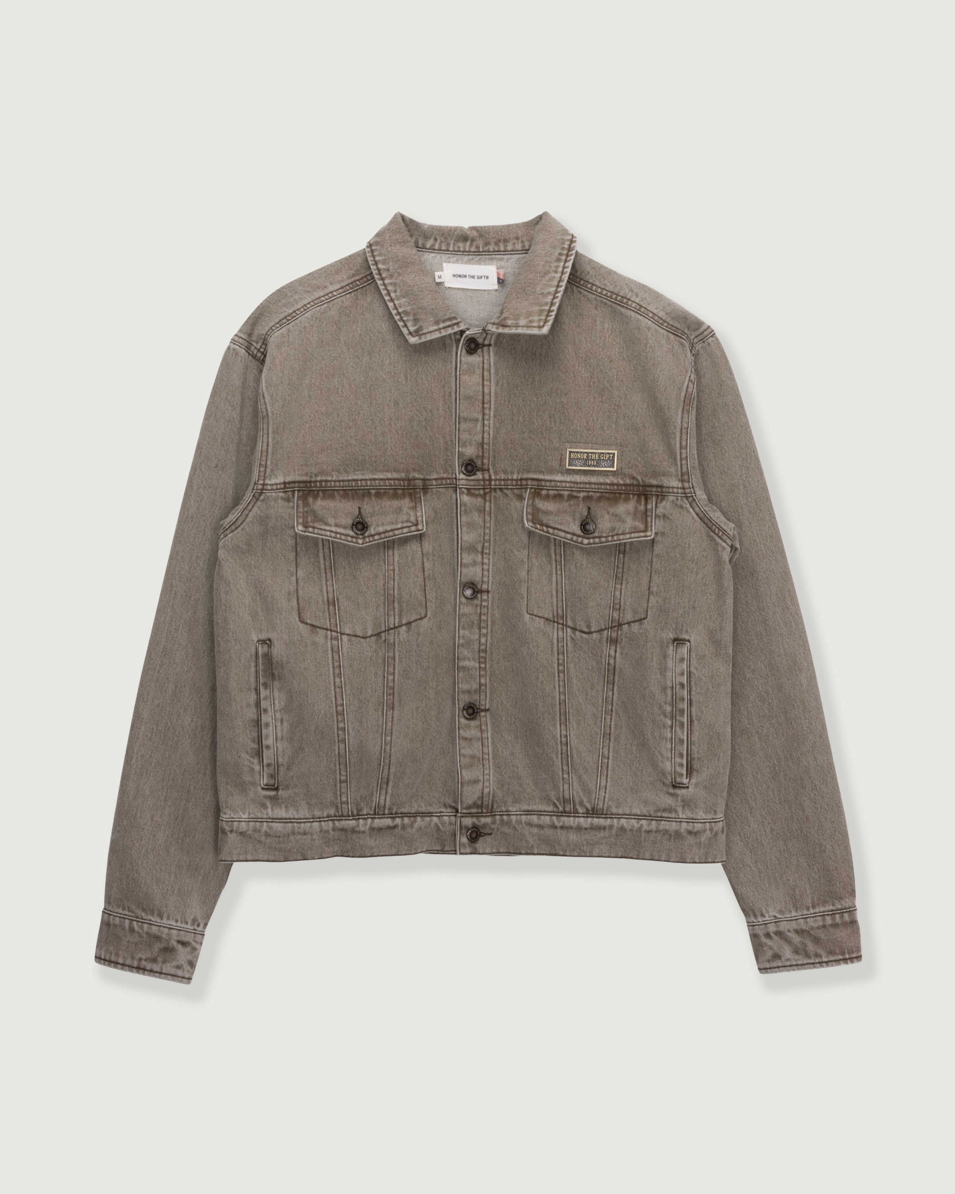Washed Twill Trucker - Taupe