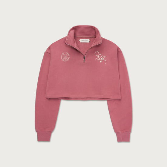 Womens 1/4 Zip Fleece - Mauve