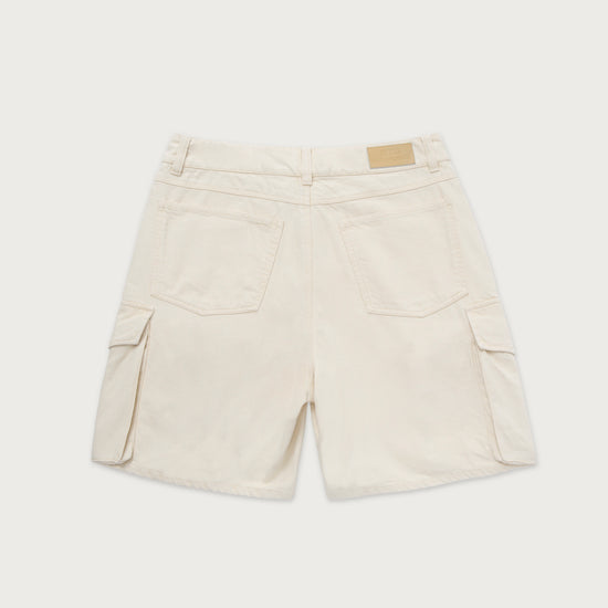 Womens Baggy Cargo Short - Bone