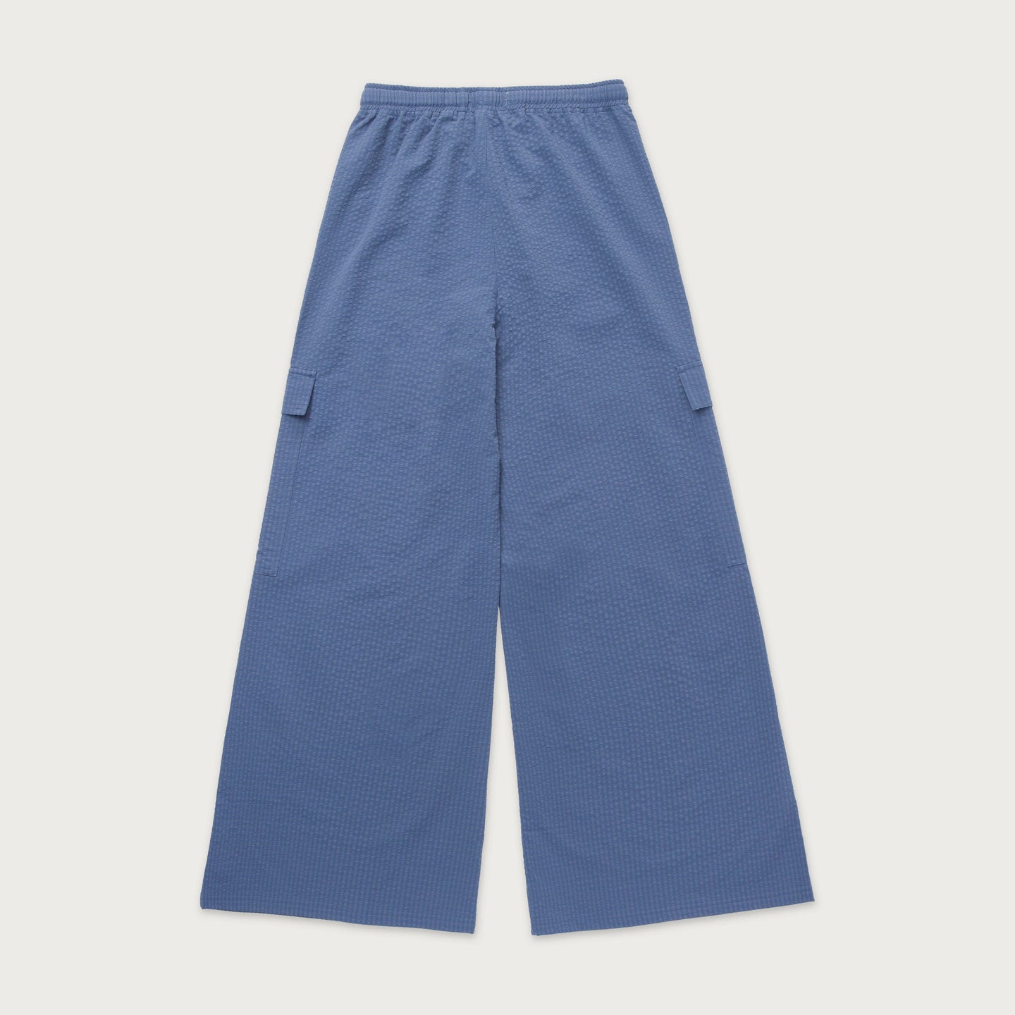 Womens Drawstring Loose Cargo Pant - Sky Blue