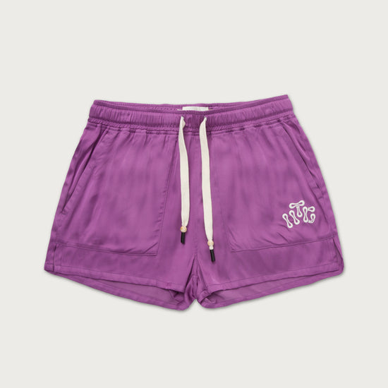 Womens Drawstring Loose Short - Purple