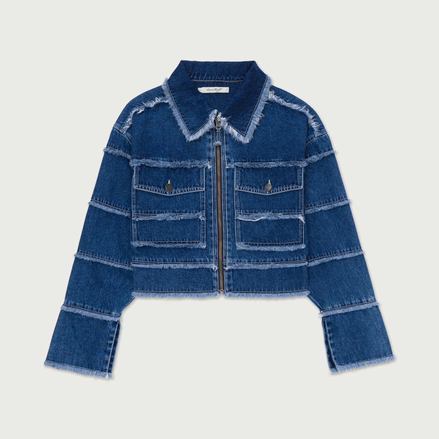 Womens Panel Denim Jacket - Indigo