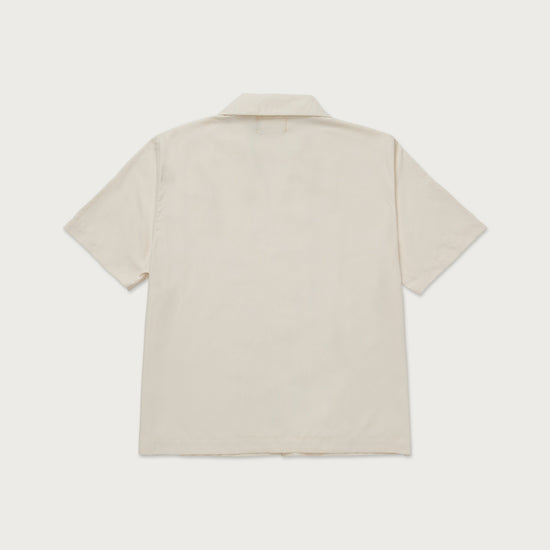 Womens Peached Camp Shirt - Bone