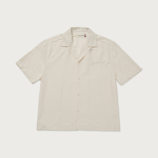 Womens Peached Camp Shirt - Bone