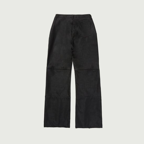 Womens Pleather Zipper Pant - Black