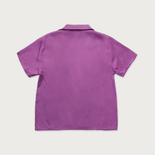 Womens Camp Shirt Button Up - Purple