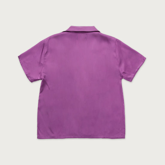 Womens Camp Shirt Button Up - Purple