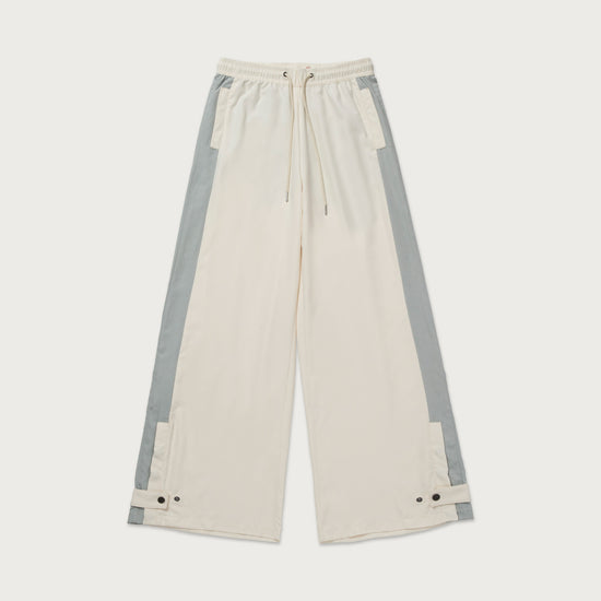 Womens Wide Leg Track Pant - Bone