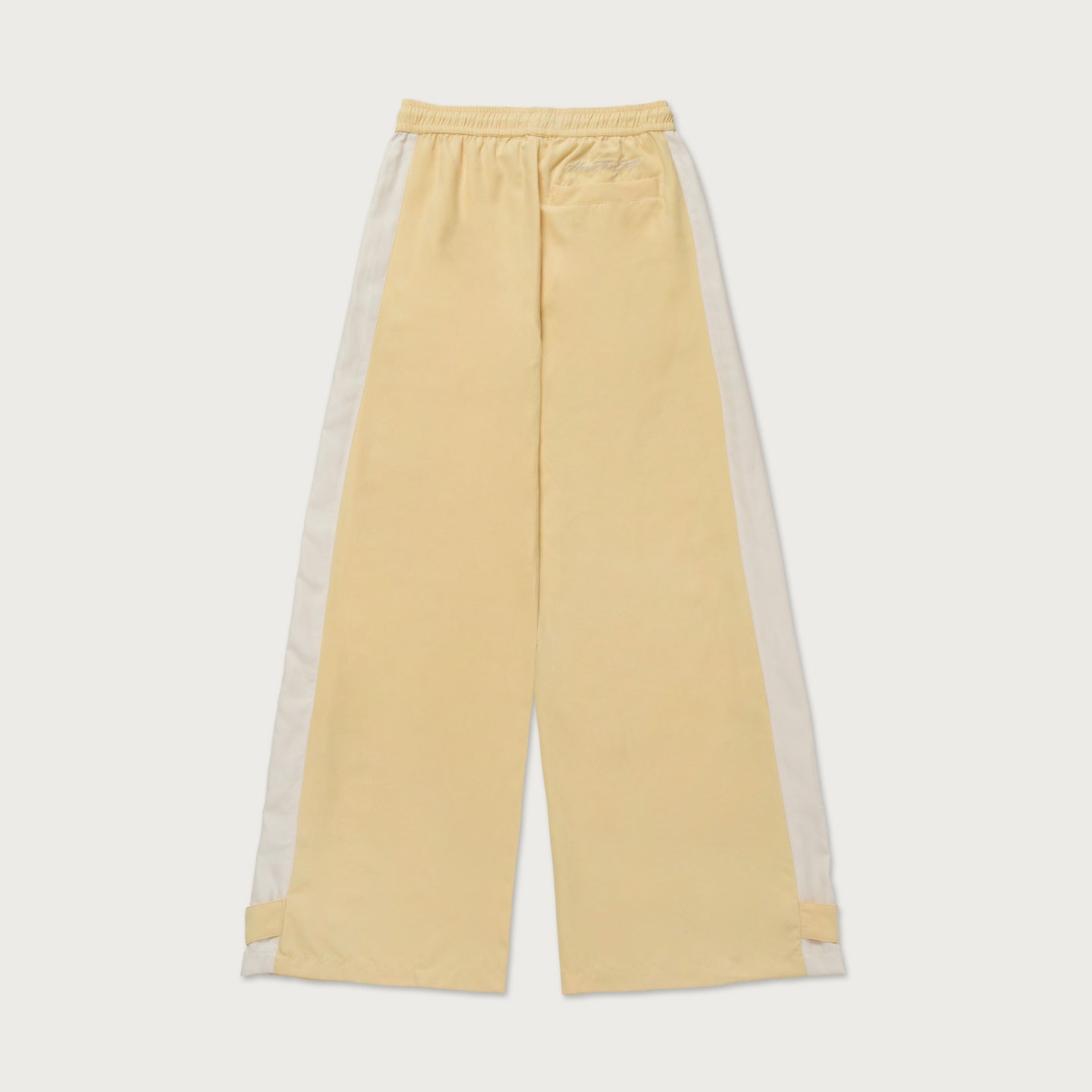 Womens Wide Leg Track Pant - Yellow