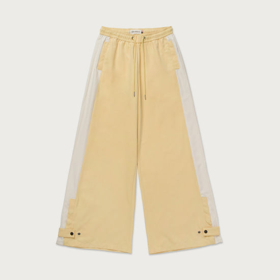 Womens Wide Leg Track Pant - Yellow