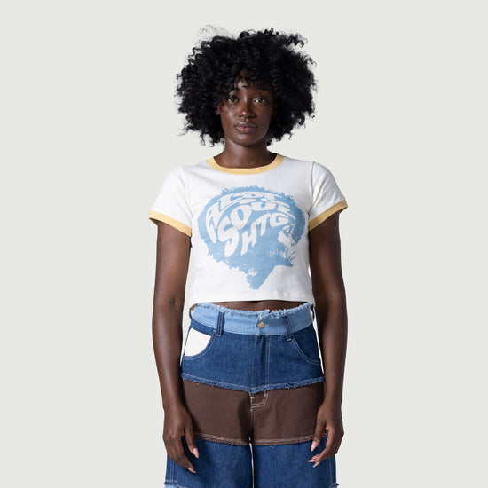 Womens A Lot Of Soul Ringer Tee - Cream