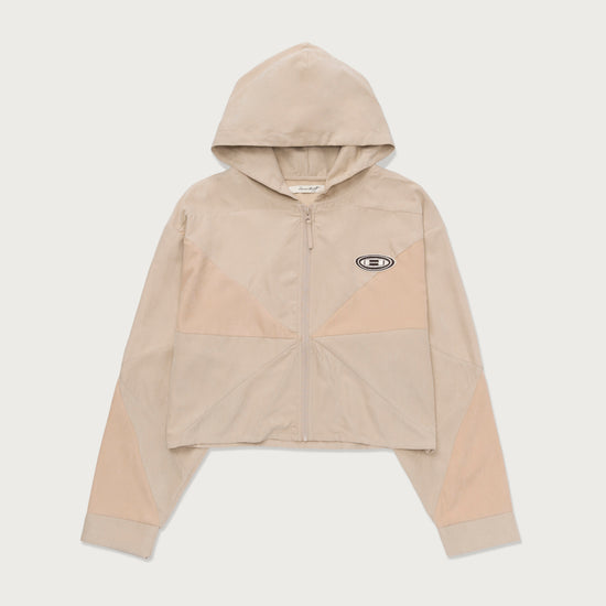 Womens Colorblock Full Zip - Tan