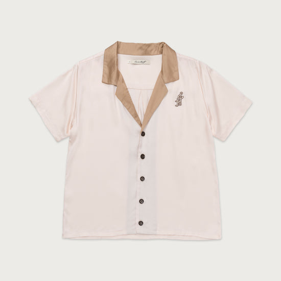 Womens Notes Camp Shirt - Cream