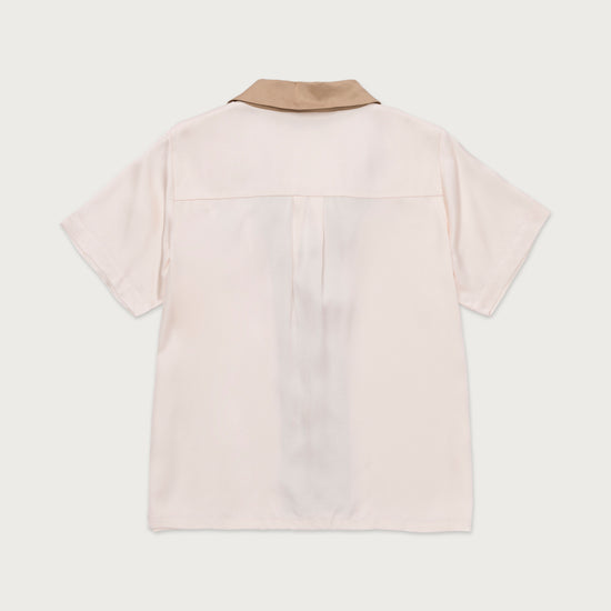 Womens Notes Camp Shirt - Cream