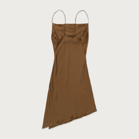 Womens Notes Slip Dress - Brown