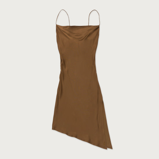 Womens Notes Slip Dress - Brown