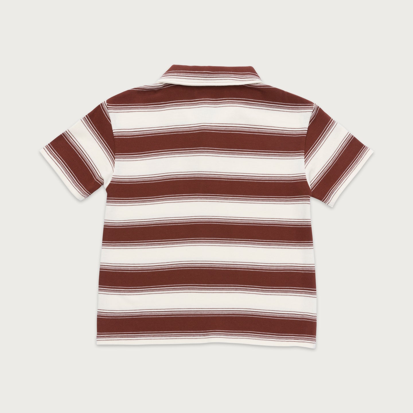 Womens Striped Polo - Brown