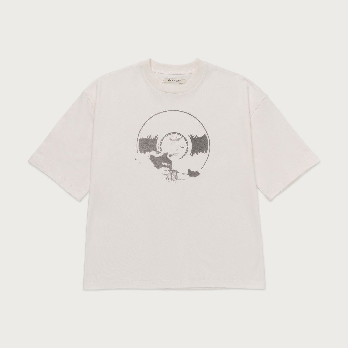 Womens Vinyl Box Tee - Cream