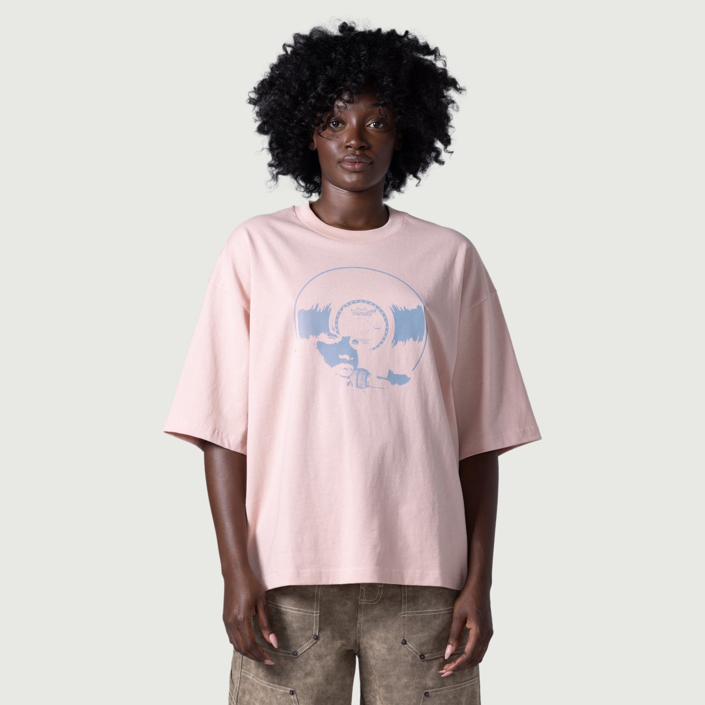 Womens Vinyl Box Tee - Pink