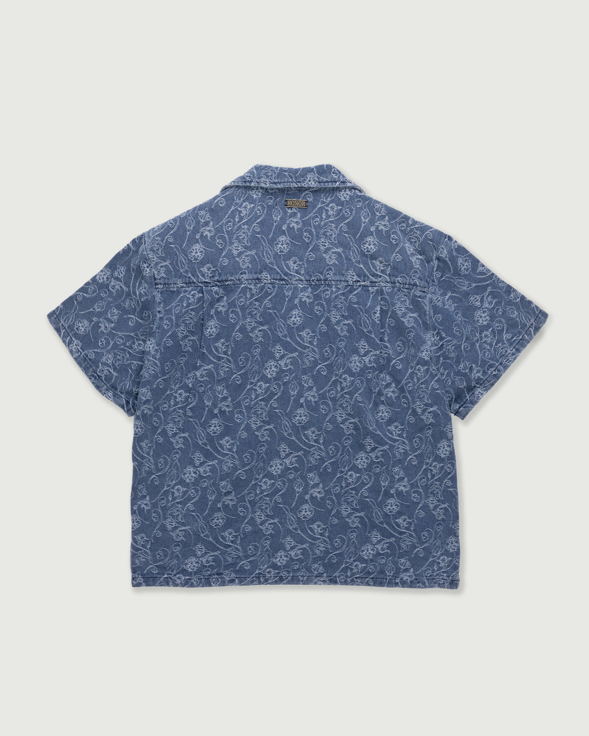 Zero Regrets Floral Camp Shirt - Light Indigo