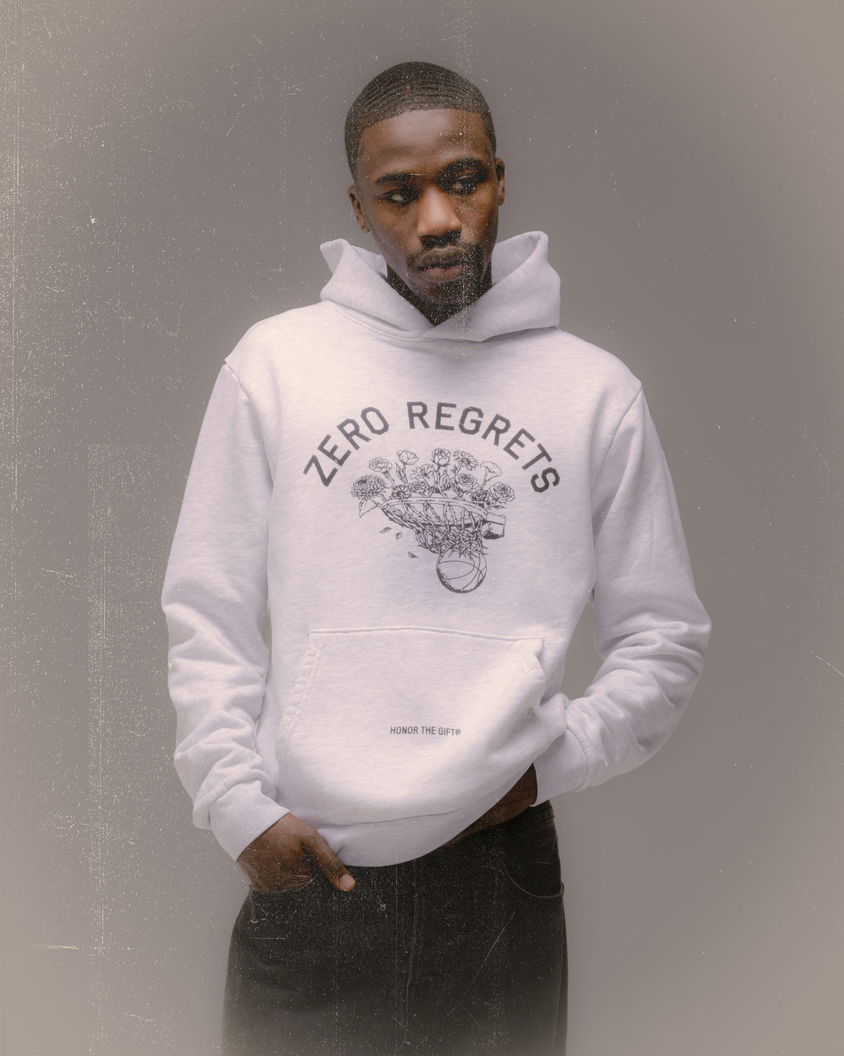 Zero Regrets Hoodie - Ash Heather