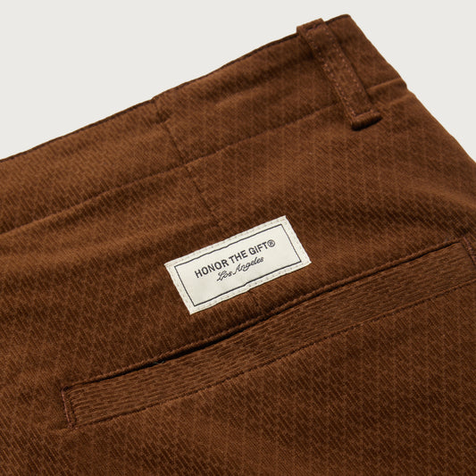 Corded Trouser Pant - Brown