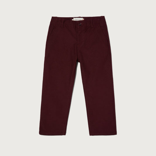 Kids Corded Trouser Pant - Maroon